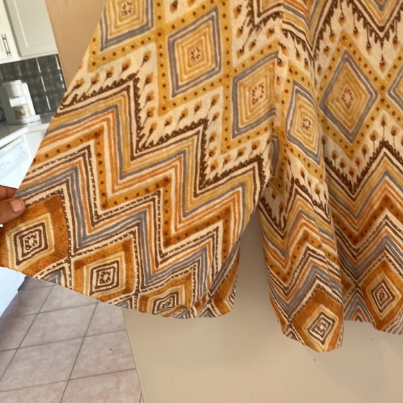 Chicos Sweater Sz 2 Medium Zigzag Ikat Melinda Pullover Linen Blend Lightweight - Picture 7 of 11